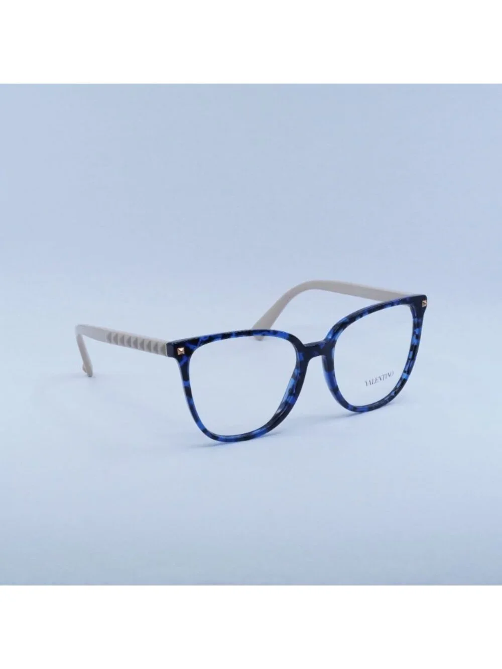 Valentino VA3059 5031 Eyeglasses Blue Havana 54mm Square Frame